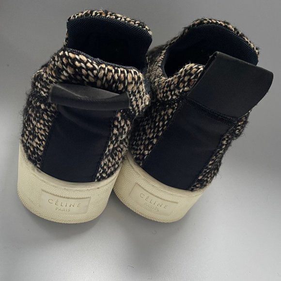 CELINE Skake Sneakers Tweed Platform Slip Ons38 - Picture 6 of 14